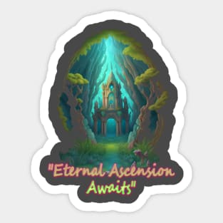 "Eternal Ascension Awaits" Sticker